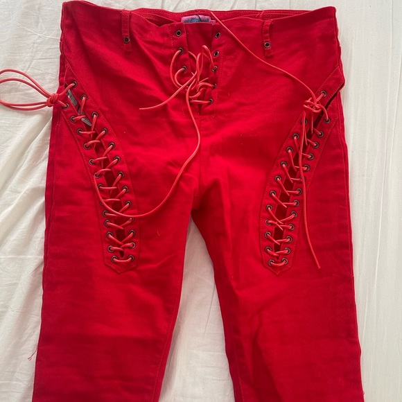 EDIKTED lace up jeans - Picture 1 of 2